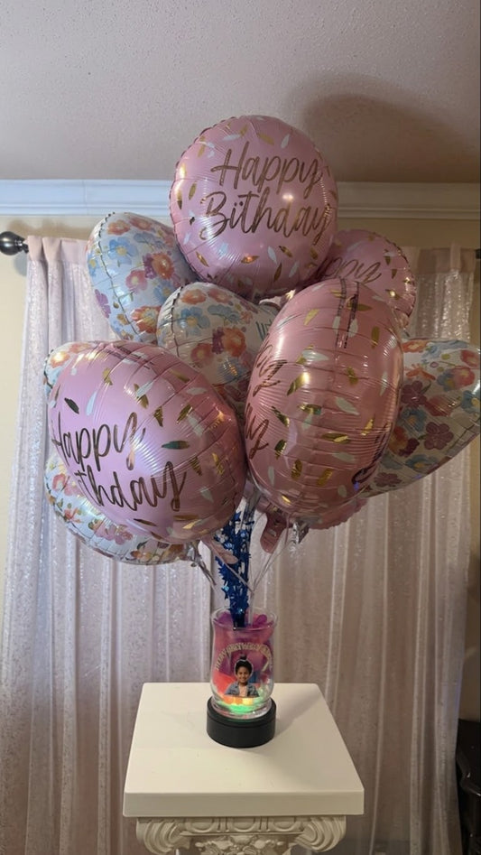 The Glow Birthday Balloons Bouquet – YOLE'S FLOWERS, New Orleans LA