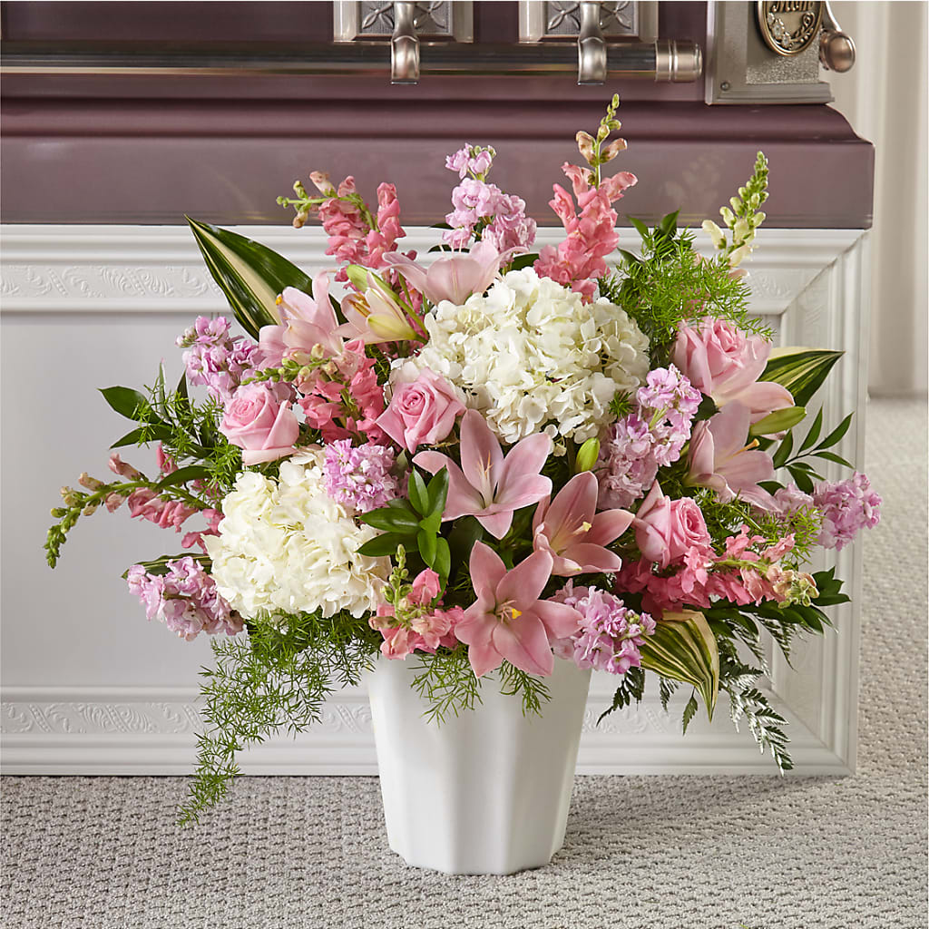 Simply Serene Floor Basket – YOLE'S FLOWERS, New Orleans LA