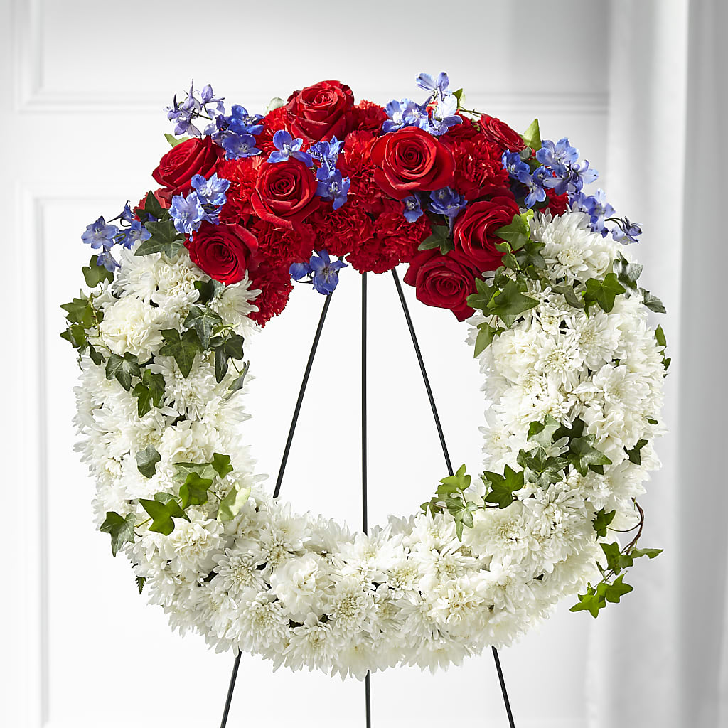 Patriotic Passion Wreath – YOLE'S FLOWERS, New Orleans LA