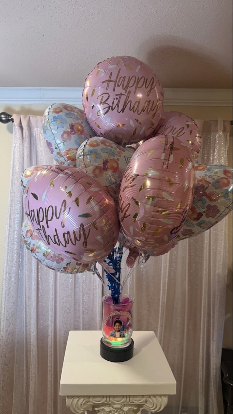 The Glow Birthday Balloons Bouquet  – YOLE'S FLOWERS, New Orleans LA