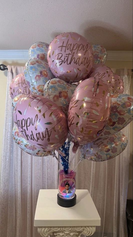 The Glow Birthday Balloons Bouquet  – YOLE'S FLOWERS, New Orleans LA