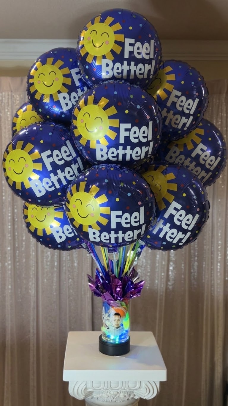 The Sunshine You Needed Glow Balloons Bouquet  – YOLE'S FLOWERS, New Orleans LA