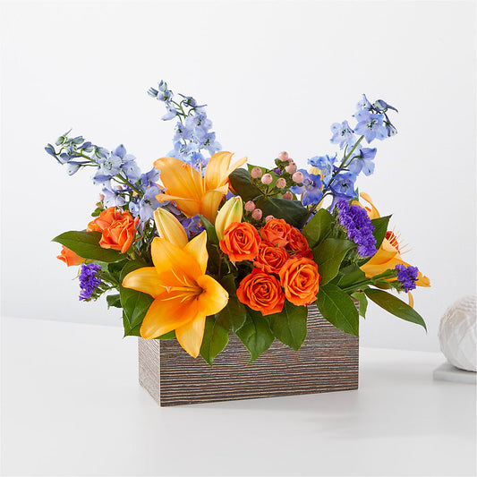 Radiant Citrus Box Bouquet – YOLE'S FLOWERS, New Orleans LA