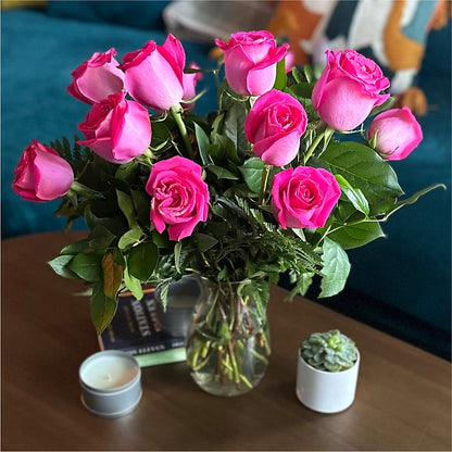 Long Stem Pink Rose Bouquet – YOLE'S FLOWERS, New Orleans LA