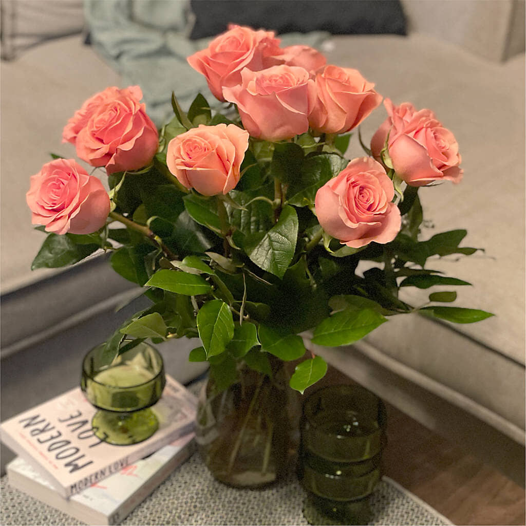 Long Stem Pink Rose Bouquet – YOLE'S FLOWERS, New Orleans LA