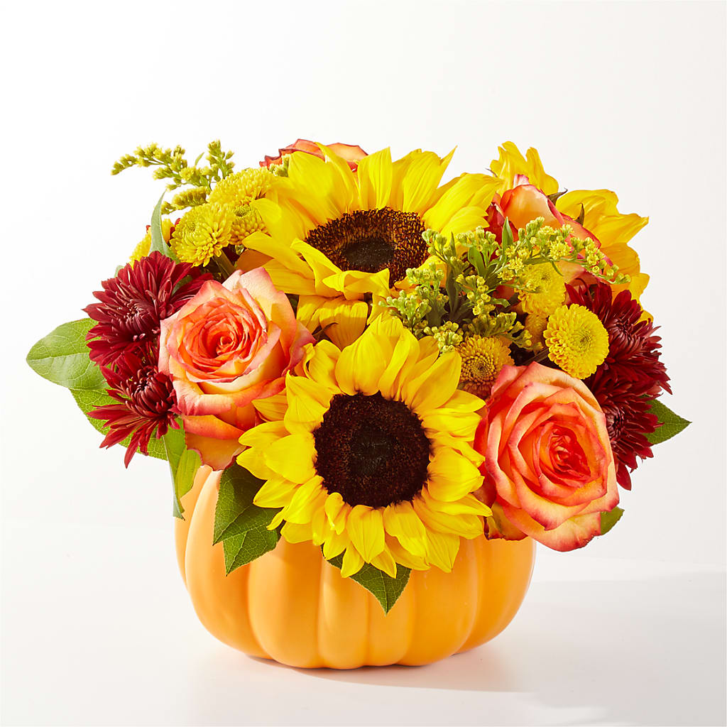 Golden Gourd Pumpkin Bouquet – YOLE'S FLOWERS, New Orleans LA