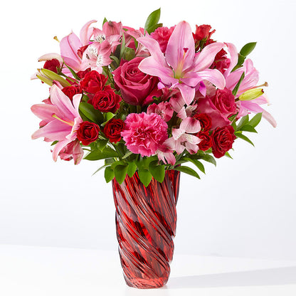 In Love Bouquet with Luxe Swirl Vase – YOLE'S FLOWERS, New Orleans LA
