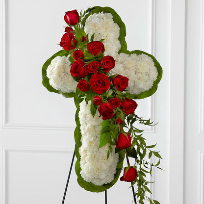 Floral Cross Easel – YOLE'S FLOWERS, New Orleans LA