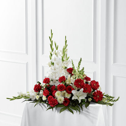 Crimson & White Arrangement – YOLE'S FLOWERS, New Orleans LA