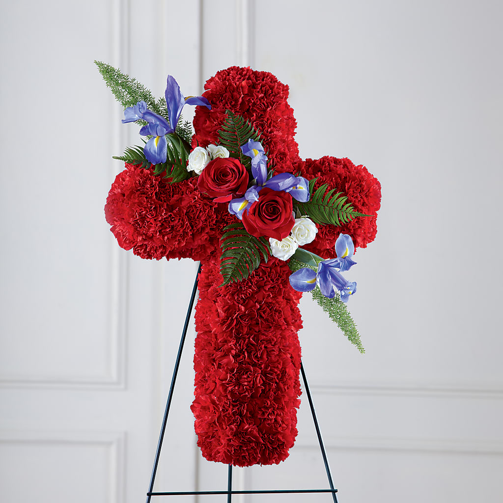 Faithful Hero Floral Cross – YOLE'S FLOWERS, New Orleans LA