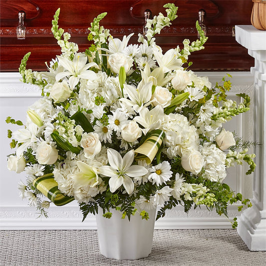 Thoughts of Tranquility Floor Basket – YOLE'S FLOWERS, New Orleans LA