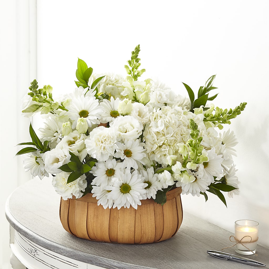 Pure Ivory Basket – YOLE'S FLOWERS, New Orleans LA