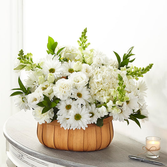 Pure Ivory Basket – YOLE'S FLOWERS, New Orleans LA