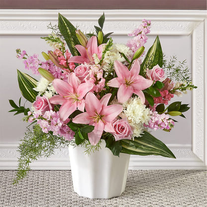 Simply Serene Floor Basket – YOLE'S FLOWERS, New Orleans LA