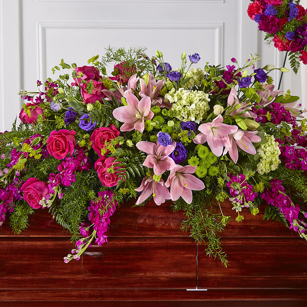 Radiant Tribute Casket Spray – YOLE'S FLOWERS, New Orleans LA