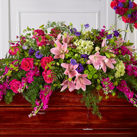 Radiant Tribute Casket Spray – YOLE'S FLOWERS, New Orleans LA