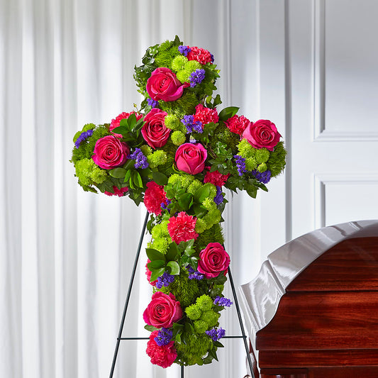 Tribute Rose Floral Cross – YOLE'S FLOWERS, New Orleans LA