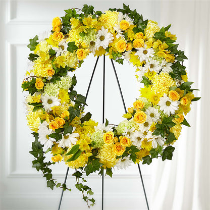 Golden Remembrance Wreath – YOLE'S FLOWERS, New Orleans LA