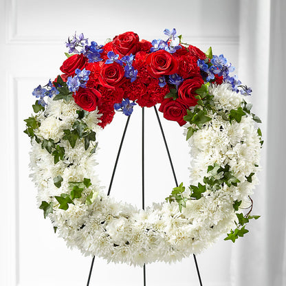 Patriotic Passion Wreath – YOLE'S FLOWERS, New Orleans LA
