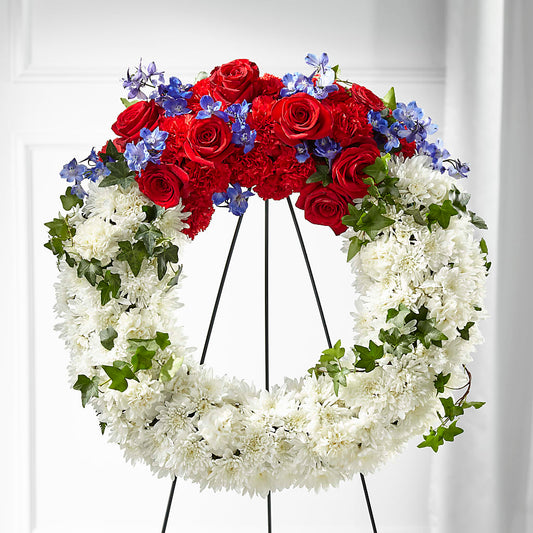 Patriotic Passion Wreath – YOLE'S FLOWERS, New Orleans LA