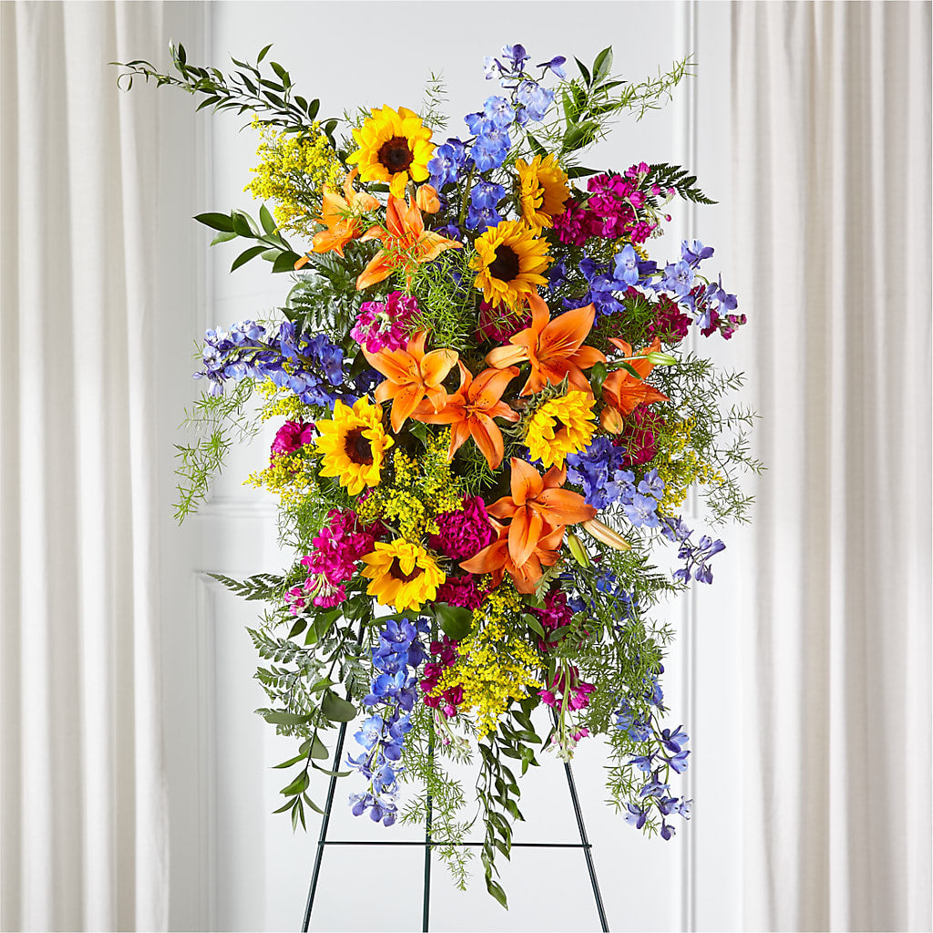 Sunlit Memories Standing Spray (Standard) – YOLE'S FLOWERS, New Orleans LA