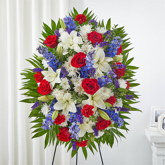 Cherished Service Standing Spray – YOLE'S FLOWERS, New Orleans LA