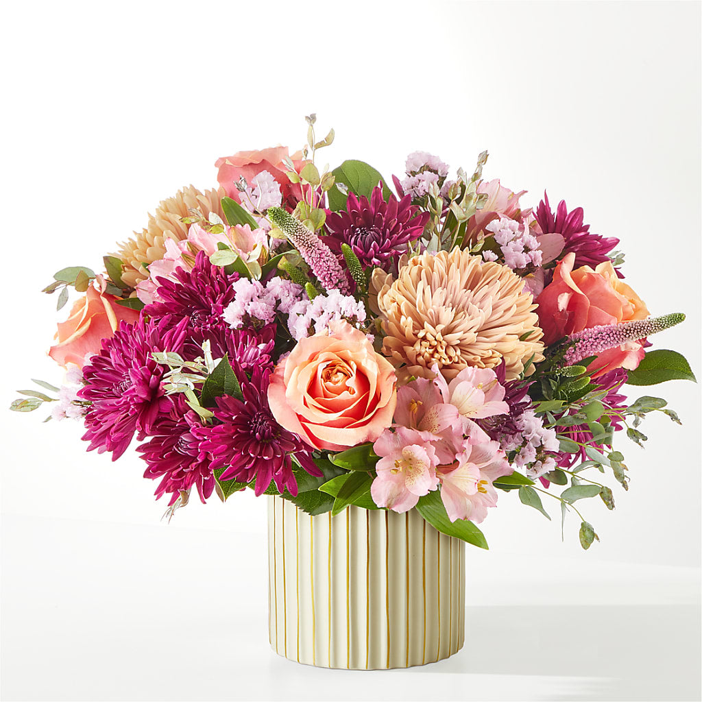 Berry Cobbler Bouquet with Ivory Vase – YOLE'S FLOWERS, New Orleans LA