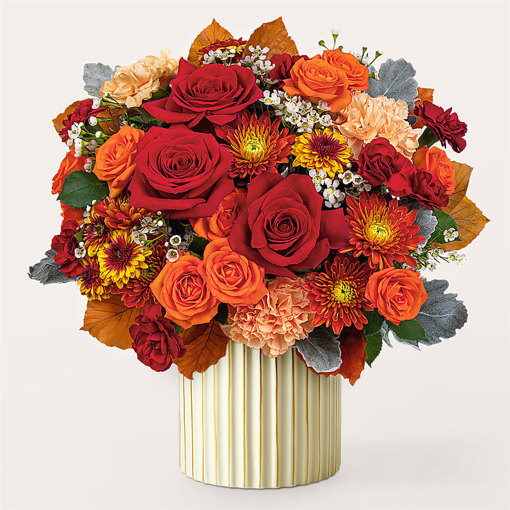 Merlot Bouquet with Ivory Vase – YOLE'S FLOWERS, New Orleans LA