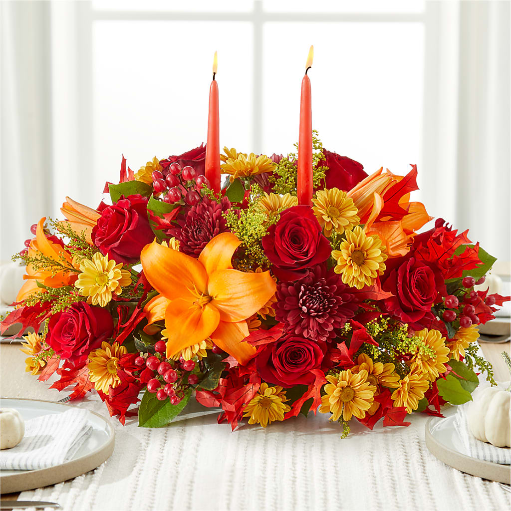Autumn's Embrace Centerpiece – YOLE'S FLOWERS, New Orleans LA