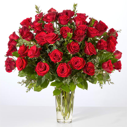 Forever Yours Fifty Stem Red Rose Bouquet – YOLE'S FLOWERS, New Orleans LA